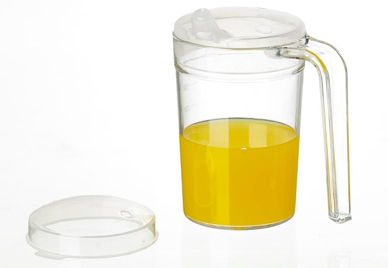 Homecraft Shatterproof Clear Mug Spill proof Drinking Cup For Eldery Children or those with Weak Grip and Arthritis - Image 4