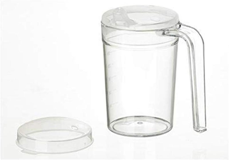 Homecraft Shatterproof Clear Mug Spill proof Drinking Cup For Eldery Children or those with Weak Grip and Arthritis - Image 1