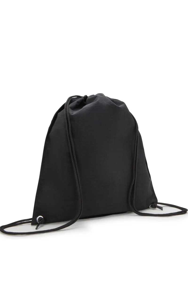 kipling Supertaboo Lite Unisex Medium Backpack (With Drawstring) - Black