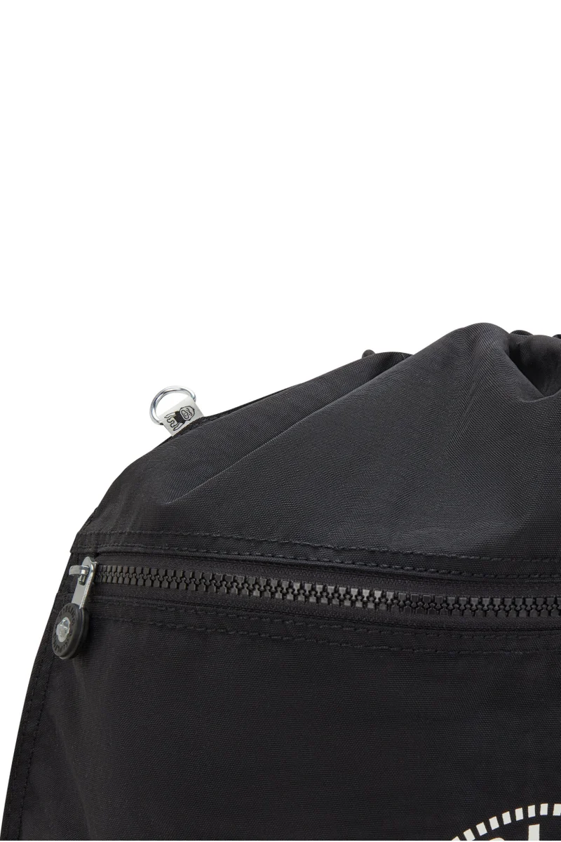 kipling Supertaboo Lite Unisex Medium Backpack (With Drawstring) - Black