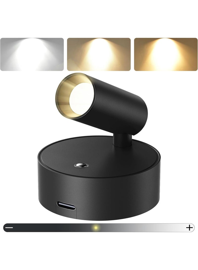 Wireless indoor LED spotlight, rechargeable battery operated, wall-mounted indoor lighting for photos and artwork. - Image 4