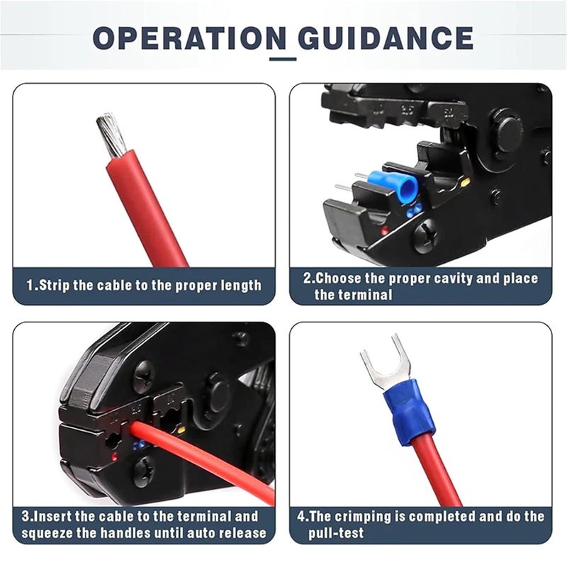 Insulated Cable Connector Crimp Connectors, Ring Spade Fork Butt Wire Kit,Quick Disconnect Terminals Electrical Wire Connector terminals(140 pcs) - Image 5