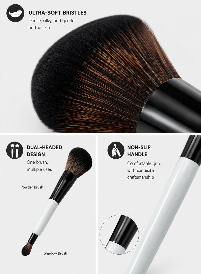 Woofixer 10Pcs Dual-Ended Makeup Brush Set Full Face Professional Brushes Kit Foundation Blush Eyeshadow Concealer Contour Highlight Eyebrow Eyeliner Brush for Women Beginners Daily Makeup - Image 4