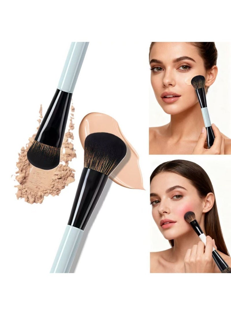 Woofixer 10Pcs Dual-Ended Makeup Brush Set Full Face Professional Brushes Kit Foundation Blush Eyeshadow Concealer Contour Highlight Eyebrow Eyeliner Brush for Women Beginners Daily Makeup - Image 3