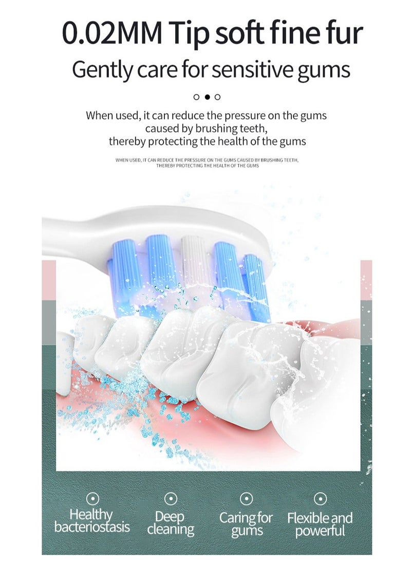 Electric Toothbrush, Sonic Toothbrush with 8 Brush Heads Ultra Sonic Motor 6 Modes, Rechargeable, IPX7 Waterproof, Electric Toothbrush for Adults and Teenagers - Image 4