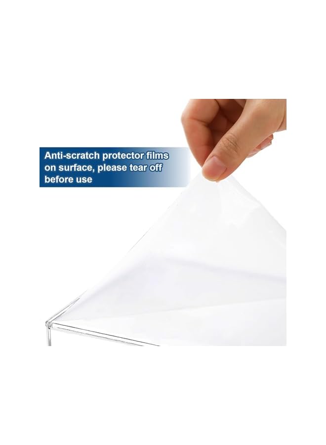 The Bros 2 Pack Clear Acrylic Display Risers, POP Shelves, Cologne Organizer Display Stand for Jewelry, Cosmetics, Dessert, Cupcake, Candy, Toys Figures (30x12.7x8 cm, 5mm Thick) - Image 5