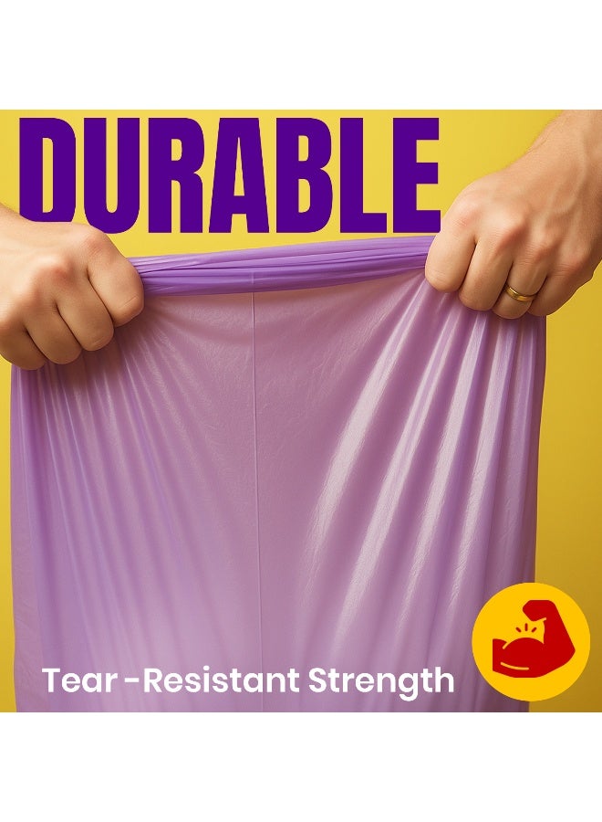 Silver Pot 60pcs 30 Gallons Lavender Scented Heavy Duty Garbage Bags, Trash Bags, Waste Bags, Bin Bags, Bio-Degradable Disposable Waste Bags, 65 x 95cm - Image 3