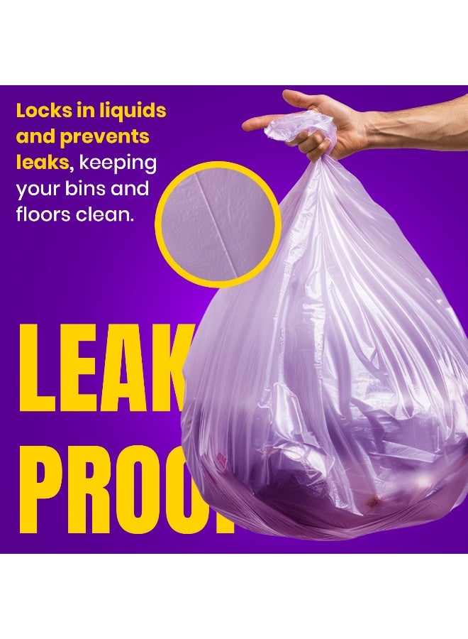 Silver Pot 60pcs 30 Gallons Lavender Scented Heavy Duty Garbage Bags, Trash Bags, Waste Bags, Bin Bags, Bio-Degradable Disposable Waste Bags, 65 x 95cm - Image 4