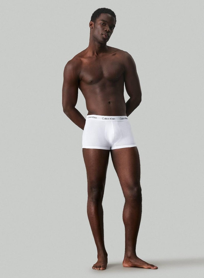 CALVIN KLEIN 3 Pack Low Rise Trunks - Cotton Stretch - Image 5