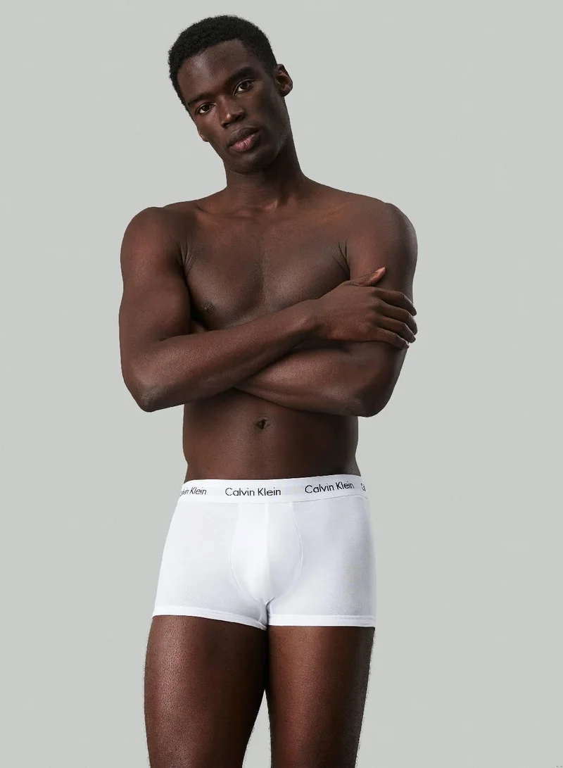 CALVIN KLEIN 3 Pack Low Rise Trunks - Cotton Stretch