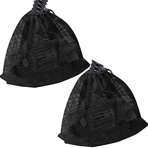 Hecaty 2 Pcs 12.2" x 15.9" Pump Barrier Bag, Pond Pump Filter Bag, Black Media Bag Large Pump Mesh Bag for Outdoor Water Ponds Filters (2Pcs-12.2"x 15.9") - Image 1