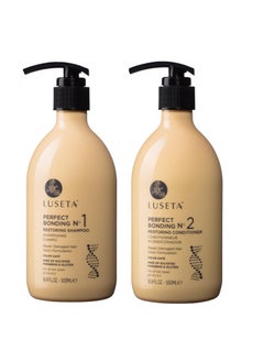 L LUSETA Luseta Salon Shampoo and Conditioner Set with Rosemary Oil Acidic Bonding Shampoo and Conditioner Sulfate Free for Women Hair Care Repair Routine Shampoo and Conditioner for Hair Loss 2x169 oz 