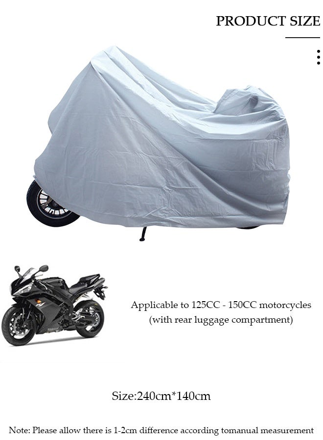 DUNISO Motorcycle Vehicle Cover Waterproof Outdoor UV , All Season Universal Weather Durable Quality Waterproof Sun Outdoor Protection Scooter Shelter Tear Proof Night Reflective ,240*140CM - Image 2