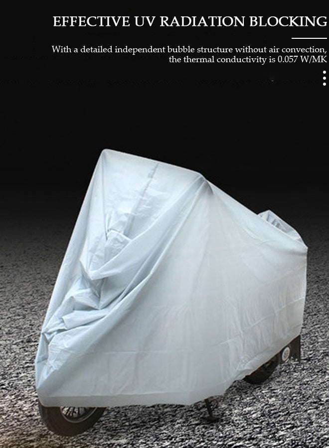 DUNISO Motorcycle Vehicle Cover Waterproof Outdoor UV , All Season Universal Weather Durable Quality Waterproof Sun Outdoor Protection Scooter Shelter Tear Proof Night Reflective ,240*140CM - Image 5