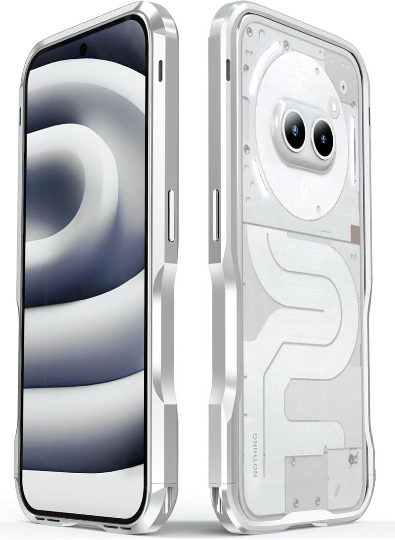 حافظة متوافقة مع Nothing Phone 2A، بإطار معدني، حافظة رقيقة جداً مقاومة للصدمات من البولي كربونات الصلب، حافظة حماية كاملة للجسم لهاتف Nothing Phone 2A.