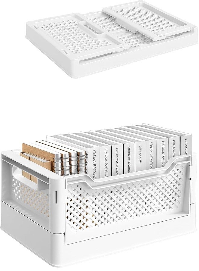 waqif Collapsible Plastic Storage Crates Large Size, Foldable Stackable Storage Basket with Handles for Home, Kitchen, Office & Bathroom Organization (1) - Image 1