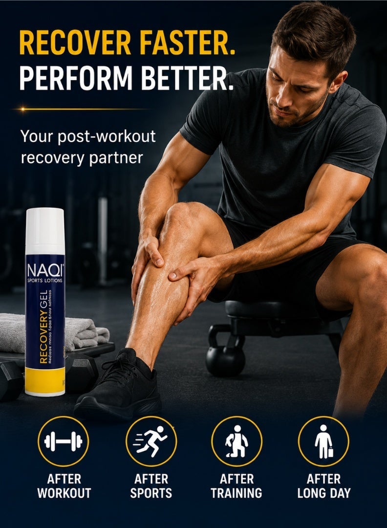 NAQI Recovery Gel for Muscle Recovery, Post Workout Pain Relief Gel for Soreness Relief, Cooling Sports Gel for Athletes & Fitness Training, Fast Absorbing Formula 100ml - Image 2