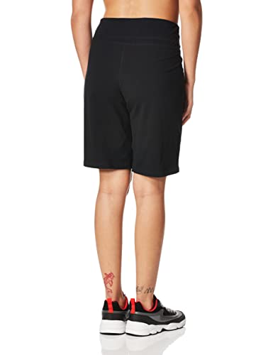 Danskin Women's Essential Wide Waistband Bermuda Short, Black, X-Large - Image 3