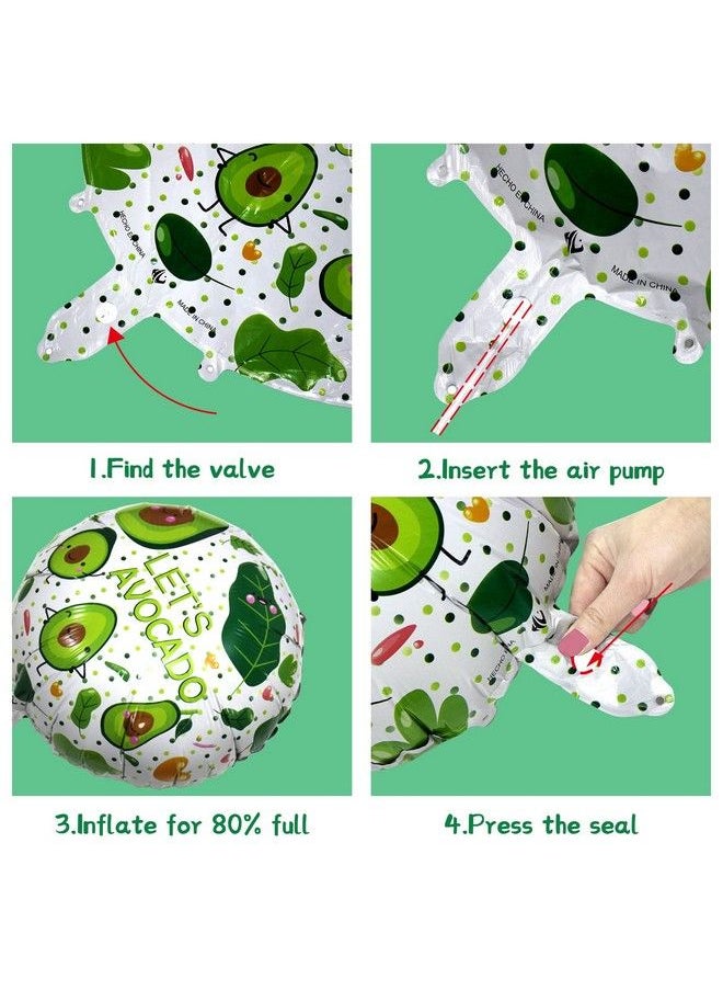 Bluegogo - 18 Pcs Fiesta Party Balloons Supplies Taco Balloons Mexican Balloons Cinco De Mayo Party Decorations Cactus Avocado Hat Jumbo Mylar Foil Balloons Fiesta Party Decorations - Image 1