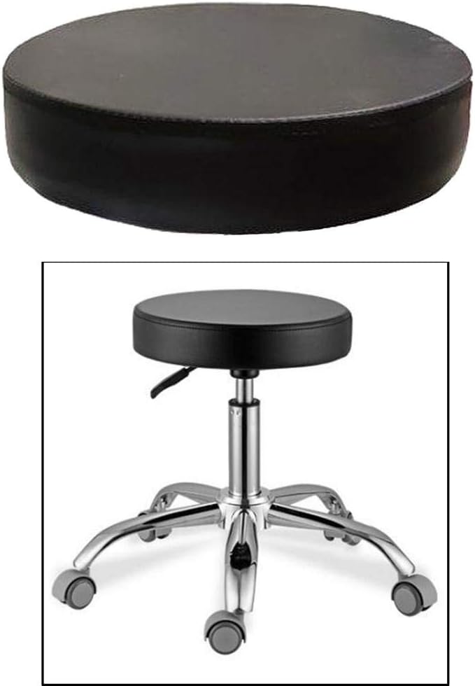 klarako Standard Bar Stool Replacement Crimson Seat,Standard Round Heavy Duty Chair Seat, Black - Image 5