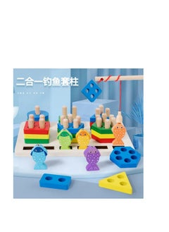 Generic “Multifunctional wooden educational toy - Learn to hunt, distinguish colors, sort shapes - Montessori early learning tools for children”  - Image 4