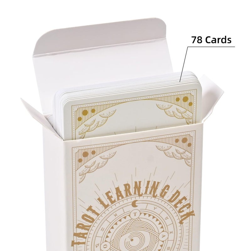 GINCEVHY 78 Clear Text Pattern Tarot Cards, Classic Tarot Learning Deck Fortune Telling Game with Meanings on Them for Beginner - Image 4