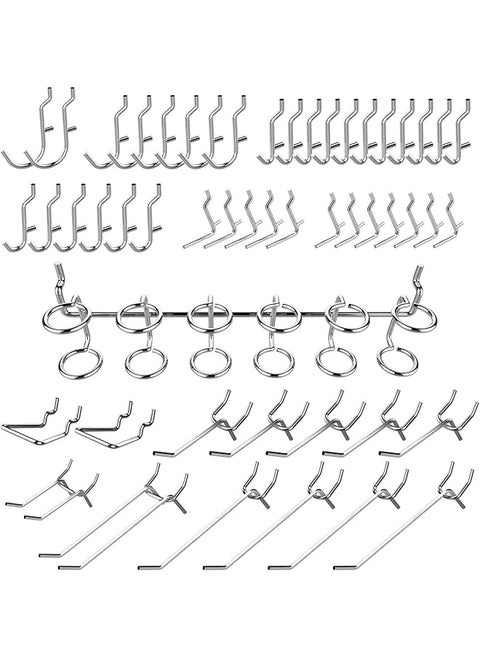 53106 Pegboard Hook Assortment Set 50 Piece Heavy Duty Pegboard Hooks For Tools Garage And Workshops Hooks And Holders Accessories For Craft Room Wall Storage Shelving Peg Hooks