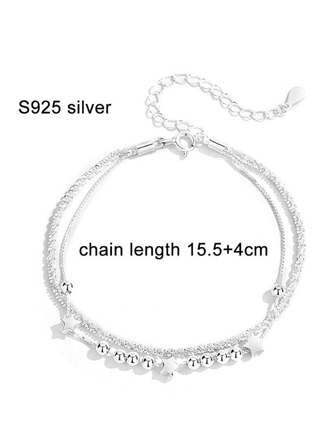 وهاواي 925 Sterling Silver Bracelet for Women Adjustable Hanging Pieces Bracelet & Bangles Birthday Mothers Day Jewelry Gifts for Mom Girlfriend Length 15.5+4cm - Image 2