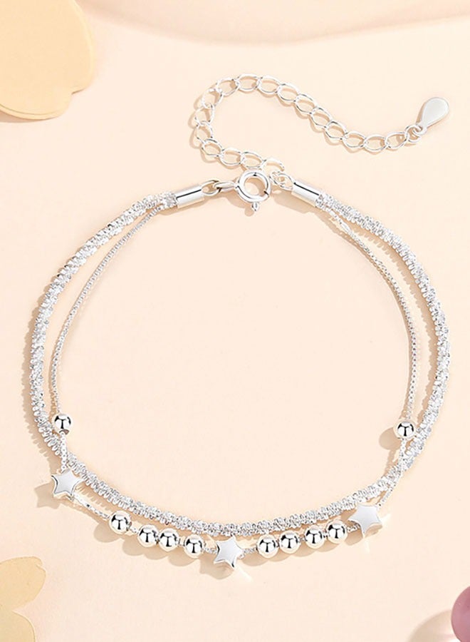 وهاواي 925 Sterling Silver Bracelet for Women Adjustable Hanging Pieces Bracelet & Bangles Birthday Mothers Day Jewelry Gifts for Mom Girlfriend Length 15.5+4cm - Image 4