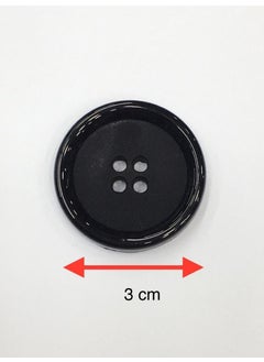 Karan Tuhafiye Karan Haberdashery Coat Button Italian Button 6 Piece Set Black 3 cm  - Image 4