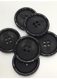 Karan Tuhafiye Karan Haberdashery Coat Button Italian Button 6 Piece Set Black 3 cm  - Image 3