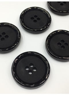 Karan Tuhafiye Karan Haberdashery Coat Button Italian Button 6 Piece Set Black 3 cm  - Image 2