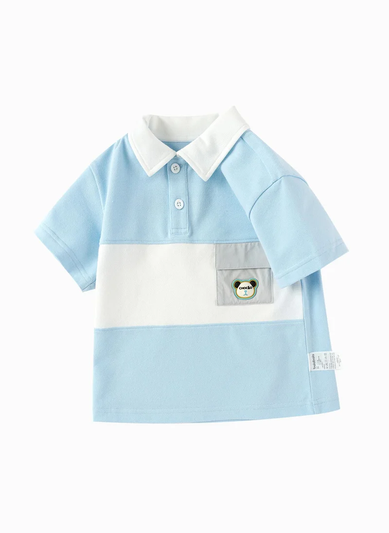 بالابالا Toddler Boy Explore Style Lapel Short Sleeve T-Shirt