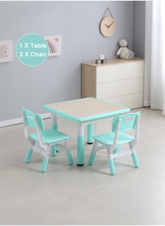 Mint Green/White(1 Square Table/2 Chair)