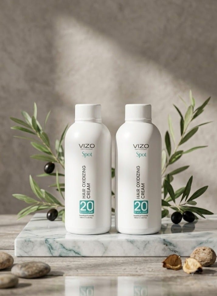 VIZO Professional Spot Hair Oxidizing Cream 20 Vol (6%) - 100ml (Pack of 2) - Image 3