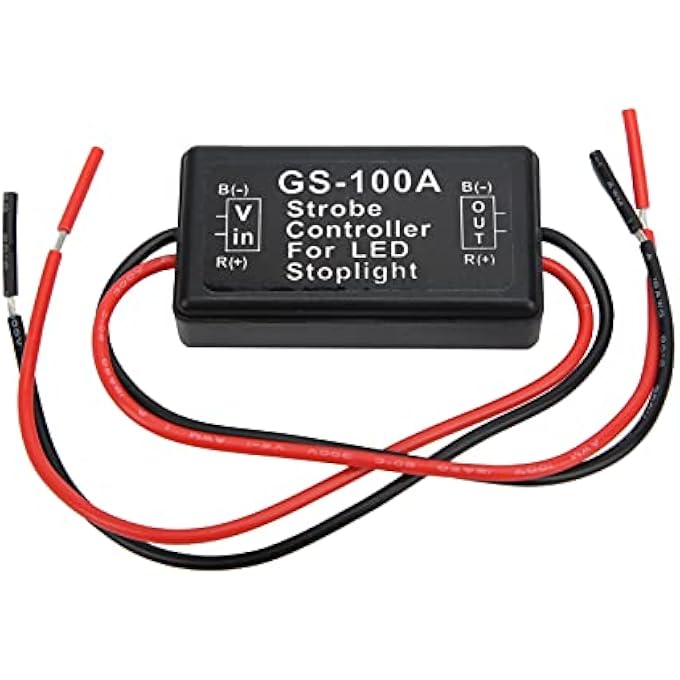 Eujgoov وحدة تحكم وميض ستروب Gs100A لضوء الفرامل LED ومصباح التوقف الخلفي 1224 فولت تيار مستمر - Image 1