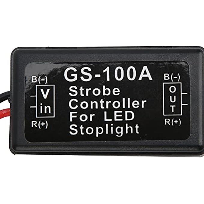 Eujgoov وحدة تحكم وميض ستروب Gs100A لضوء الفرامل LED ومصباح التوقف الخلفي 1224 فولت تيار مستمر - Image 3