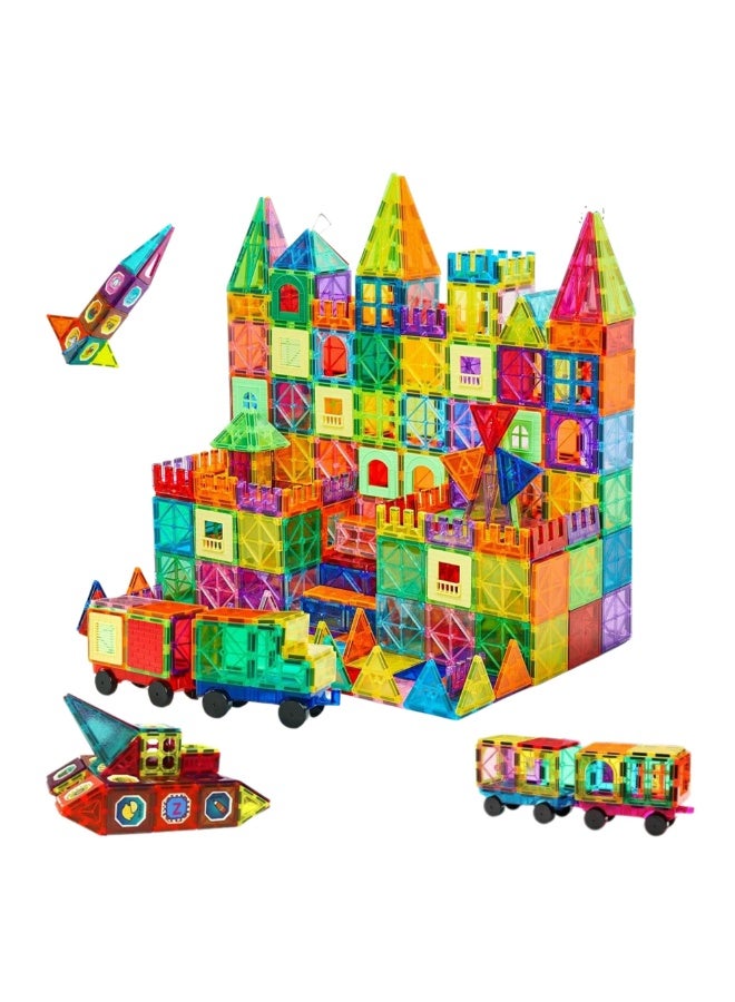 يوماچ مجموعة مكعبات بناء مغناطيسية من يوماج، ١٠٠ قطعة، مع سيارتين للأطفال، ألعاب تعليمية معتمدة في مجالات العلوم والتكنولوجيا والهندسة والرياضيات، هدية تعليمية إبداعية، تُحفز الإبداع والخيال، مجموعة متقدمة. (١٠٠ قطعة) - Image 1