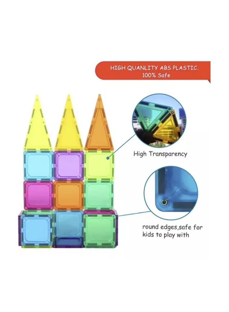 يوماچ مجموعة مكعبات بناء مغناطيسية من يوماج، ١٠٠ قطعة، مع سيارتين للأطفال، ألعاب تعليمية معتمدة في مجالات العلوم والتكنولوجيا والهندسة والرياضيات، هدية تعليمية إبداعية، تُحفز الإبداع والخيال، مجموعة متقدمة. (١٠٠ قطعة) - Image 5