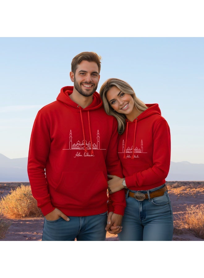 Abu Dhabi Skyline Hoodie - Soft Cotton Pullover - Casual Fashion Hoodie for Men and Women - Long Sleeve with Drawstring and Pockets - Perfect for Travel - Image 5