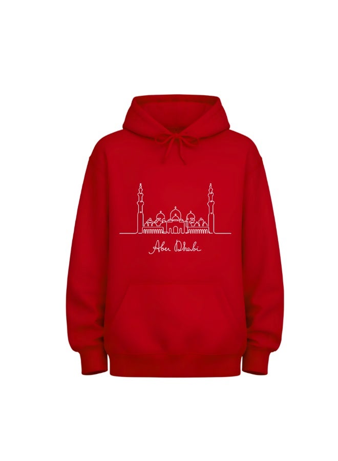 Abu Dhabi Skyline Hoodie - Soft Cotton Pullover - Casual Fashion Hoodie for Men and Women - Long Sleeve with Drawstring and Pockets - Perfect for Travel - Image 1
