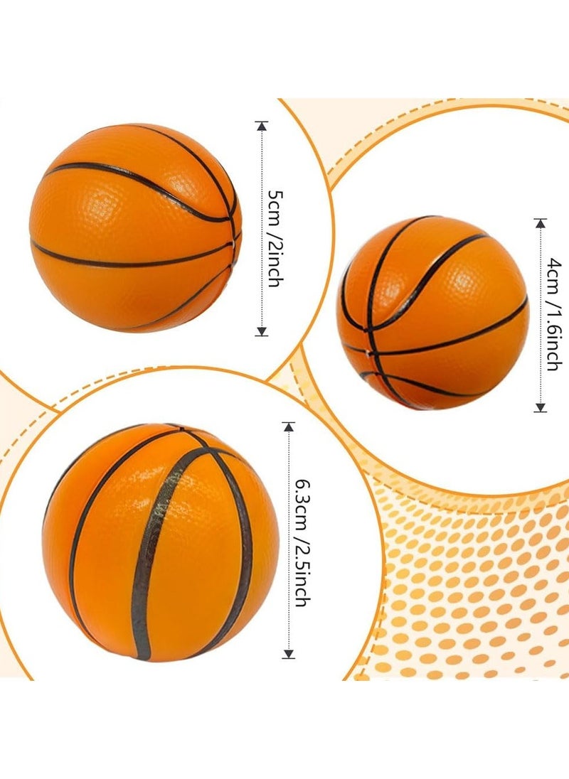 NQOOH - 12 Piece Mini Basketball Stress Ball Set Hand Squeeze Toy for Stress Relief Ideal Party Favour Birthday and Achievement Gift - Image 1