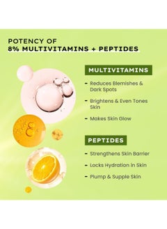 HYPHEN Vitamin-Infused Peptide Dewy Prep 8% Multivitamins & Peptides Serum | Instant Dewy Glow & Hydration, UV Protection & Strengthens Skin Barrier | Lightweight, Non Greasy, Fragrance Free - 50ml  - Image 4