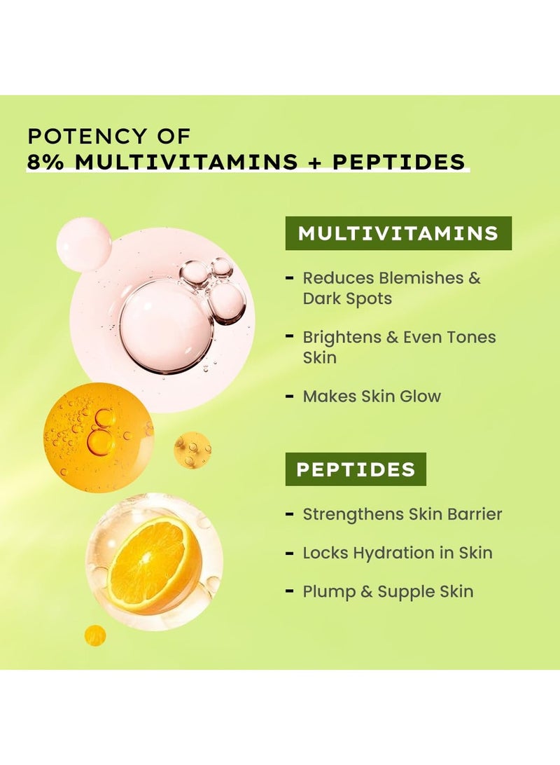 HYPHEN Vitamin-Infused Peptide Dewy Prep 8% Multivitamins & Peptides Serum | Instant Dewy Glow & Hydration, UV Protection & Strengthens Skin Barrier | Lightweight, Non Greasy, Fragrance Free - 50ml - Image 4