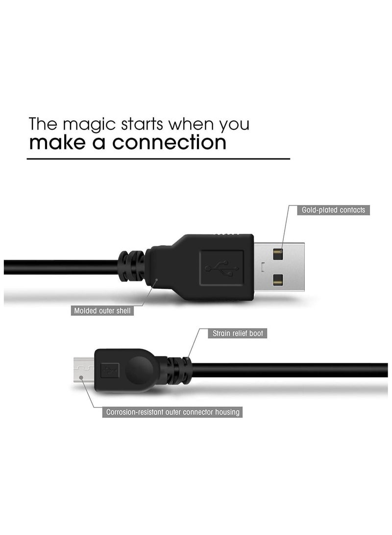 كابل شحن لذراع تحكم بلاي ستيشن 4  1.5 متر USB عالي السرعة الى مايكرو لاجهزة دوال شوك سليم برو اكس بوكس ون اس  - Image 2
