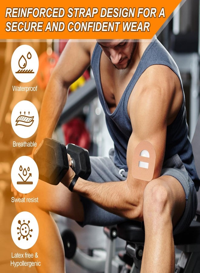 hurifeng 20 قطعة من لصقات أومنيبود 5 اللاصقة - شريط مقاوم للماء والعرق مع حزام - تثبيت يدوم طويلاً، رقيق للغاية ومريح، شريط مضاد للحساسية ولطيف على البشرة، مثالي لمستخدمي أومنيبود 5 (بيج) - Image 4