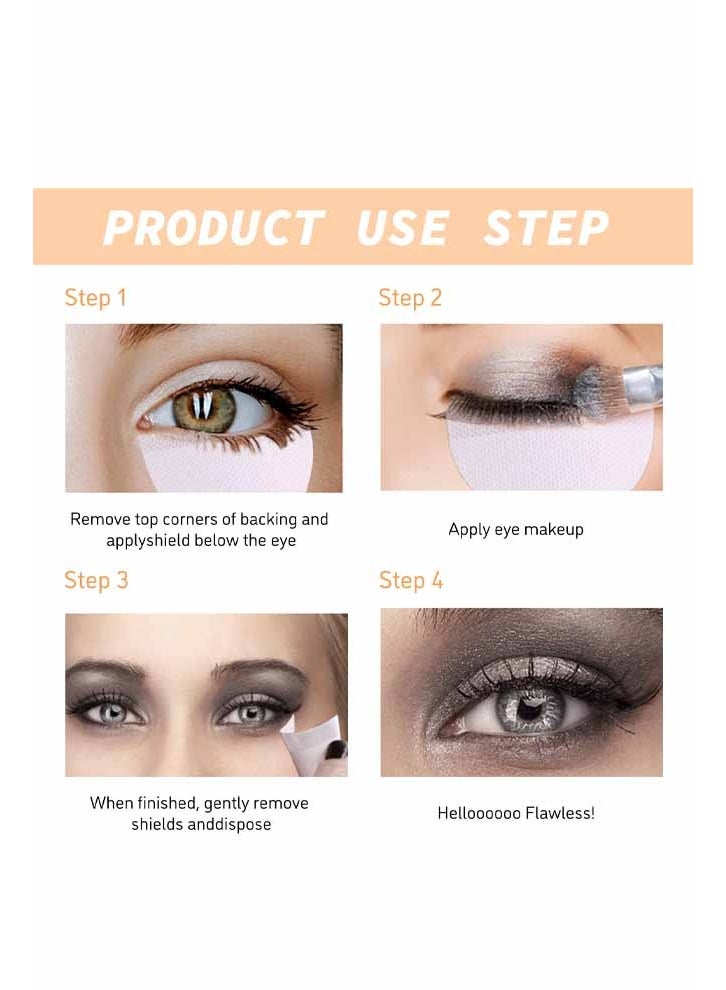 200Pcs Eyeshadow Stickers Shields - Professional Makeup Tape for Eyeshadow, Eye Shadow Stickers Pads Stencils Lint Free under Eye Pads Eyeshadows Shield Patches Eyeliner Tape for Eyelash Extensions - Image 4