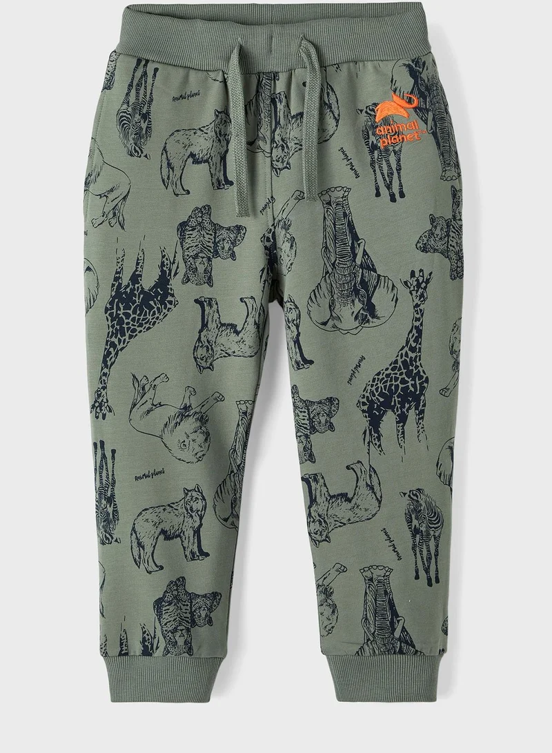 NAME IT Kids Animals Print Sweatpants