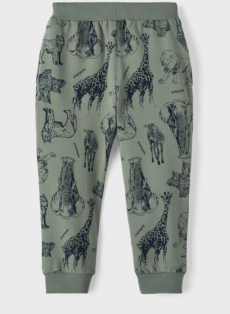 NAME IT Kids Animals Print Sweatpants