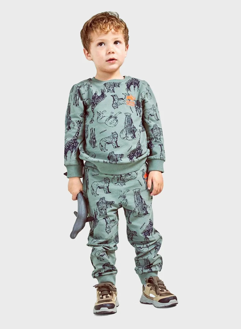 NAME IT Kids Animals Print Sweatpants